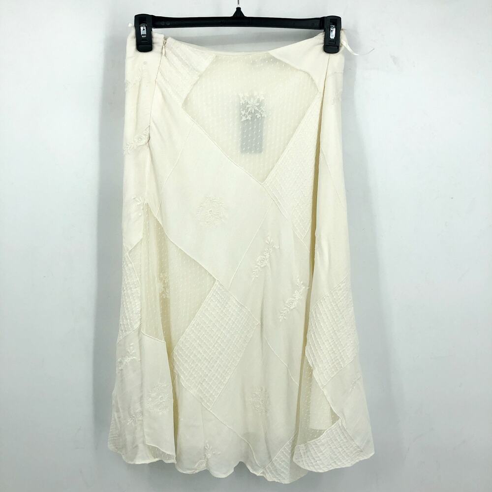 LAUREN RALPH LAUREN Women's Mesh Lace Midi Flared Skirt Size 6 White NWT - Picture 6 of 12